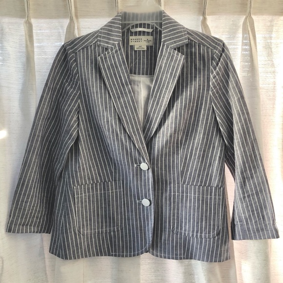 Blazer Kate Spade Broome Street blue & white pinstripe - Picture 1 of 5